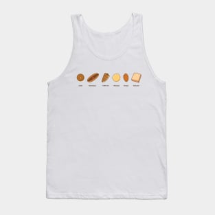 Cute Food Illustration - Japanese Bread Tank Top